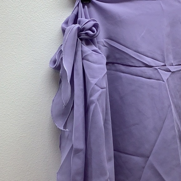 Lago Mar Light Purple Ruffle Lettuce Trim Sarong, Made In USA. New With Tags. - Picture 6 of 7